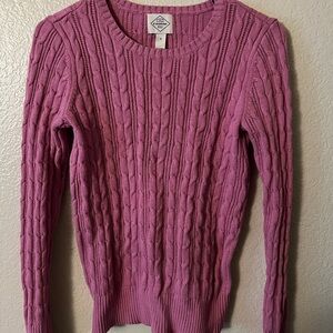 St. John's Bay Fuchsia Cable Knit Sweater